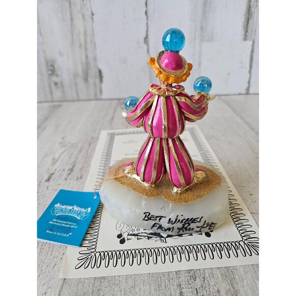 Ron Lee clown juggling marbles juggler vintage statue gold 1999 limited statue f - Picture 4 of 9